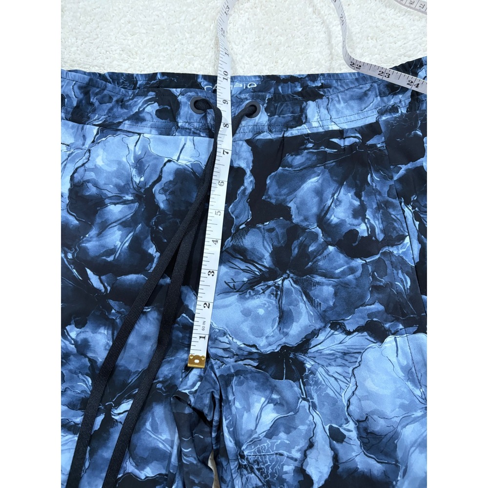 Cambio Jorden Jogger Floral Print Athletic Stretch Legging Blue Navy Size 6 - Picture 7 of 12